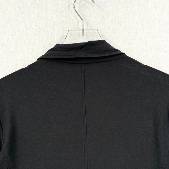 EILEEN FISHER Jacket Womens Large Gray Black Lightweight Washable Stretch Crepe - Picture 5 of 15